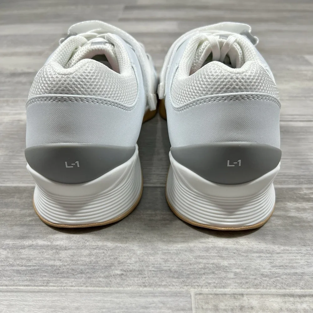 TYR L-1 Lifter Men's 11 Weight Training Powerlifting Gym Shoes White Silver NWOB